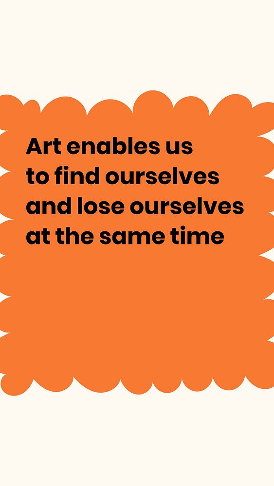 Art quote Instagram story template