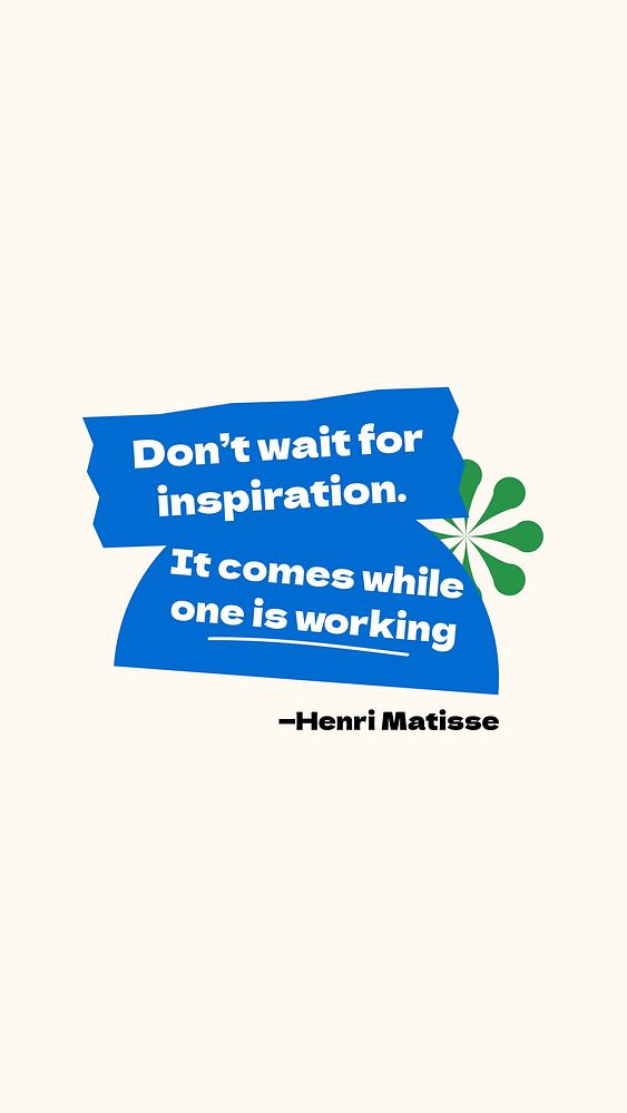 Matisse quote Instagram story template