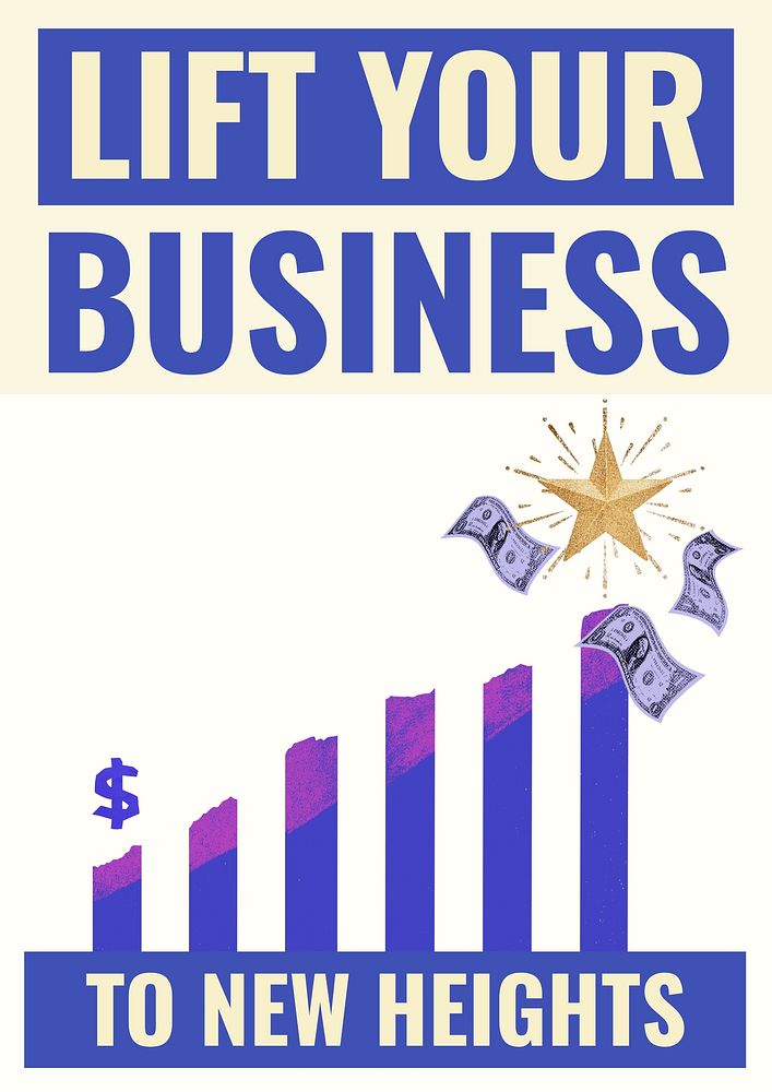Business growth poster template