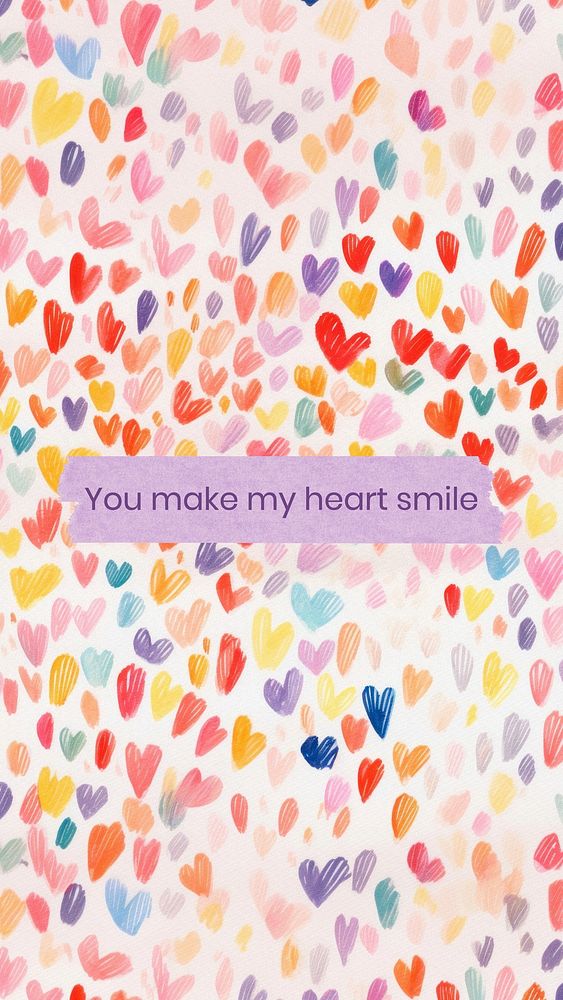 You make my heart smile Instagram story template