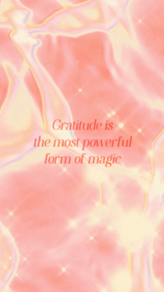 Gratitude & magic quote Instagram story template
