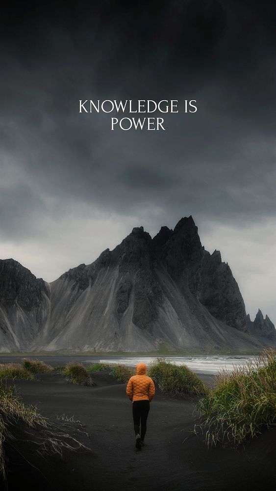 Knowledge is power Instagram story template