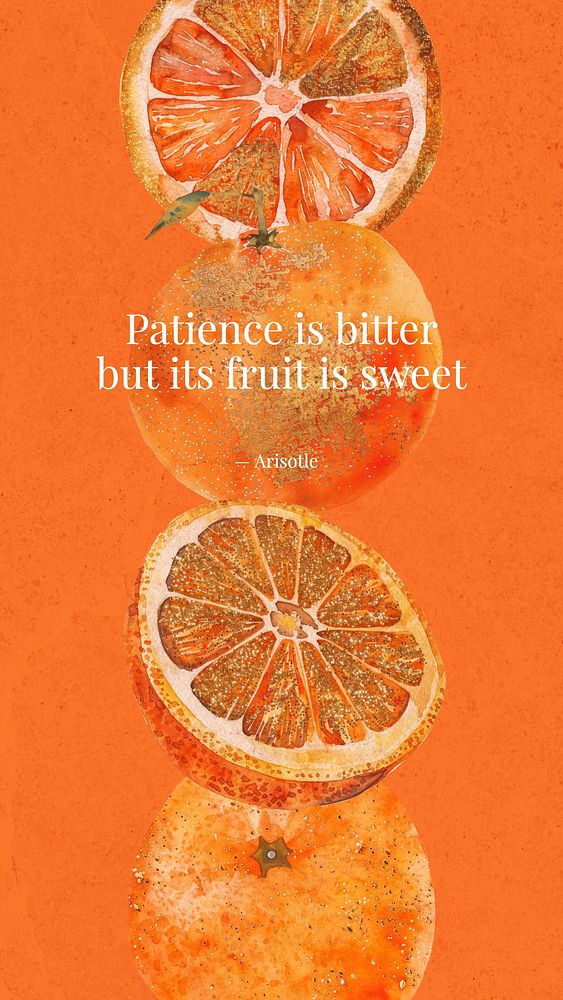 Patience quote Instagram story template
