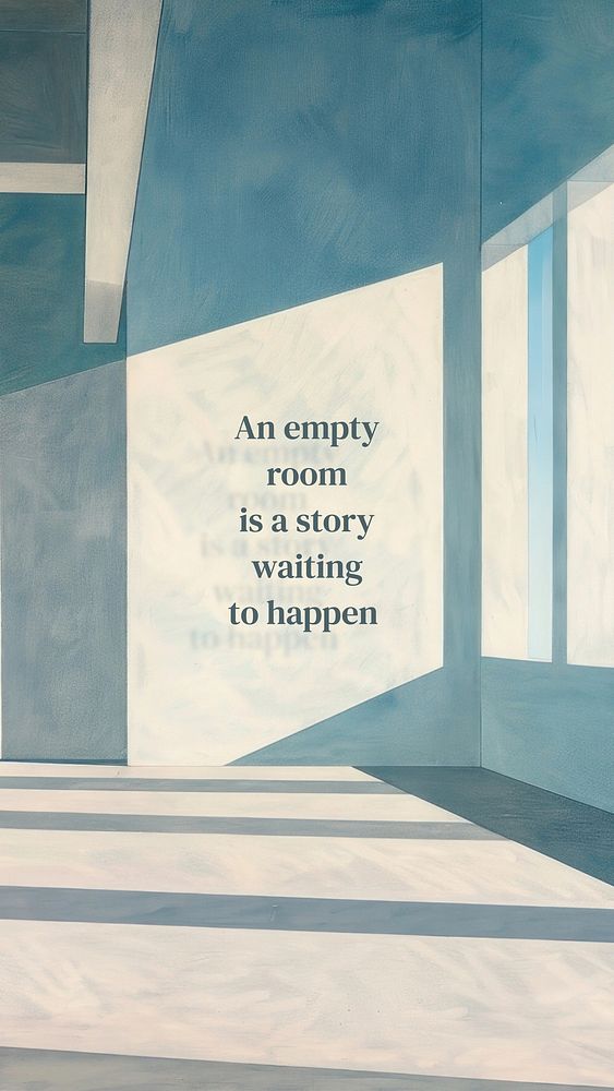 An empty room Instagram story template