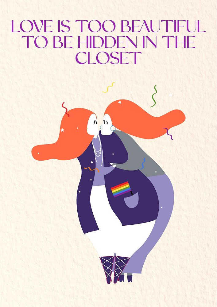 LGBTQ love poster template