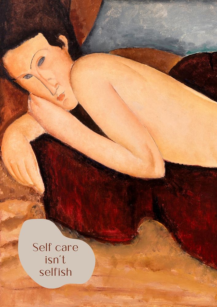Self care isn't selfish poster template