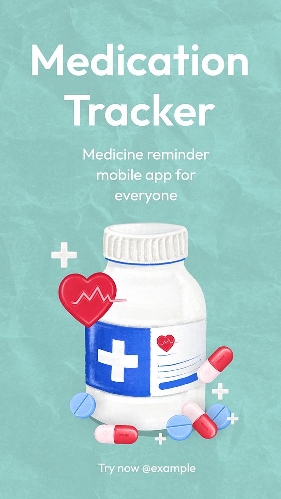Medication tracker Instagram story template