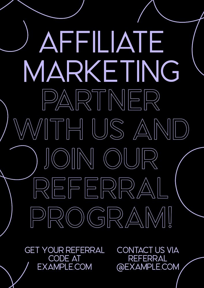 Affiliate marketing poster template