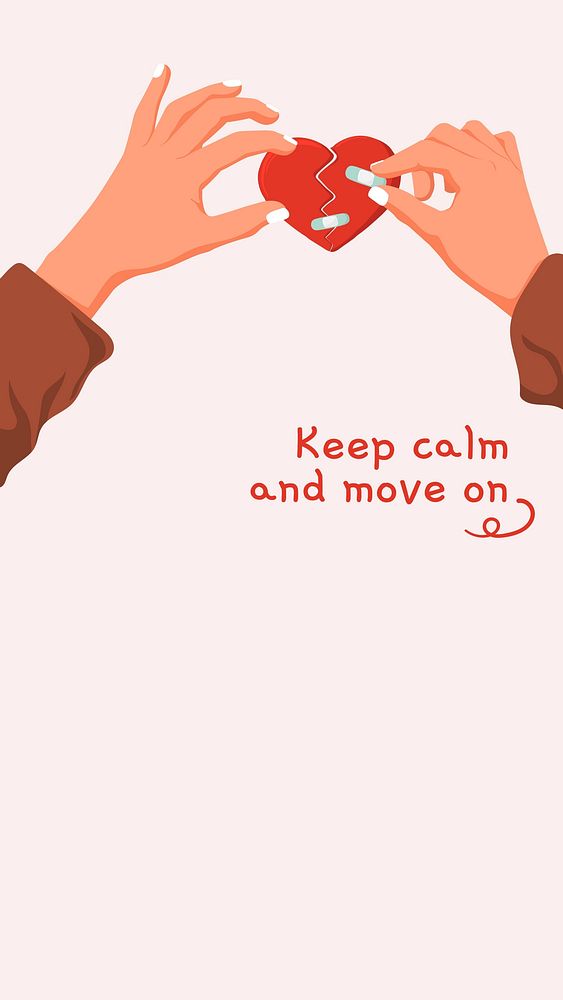 Keep calm quote Facebook story template