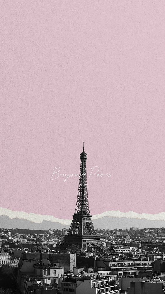 Bonjour Paris mobile wallpaper template