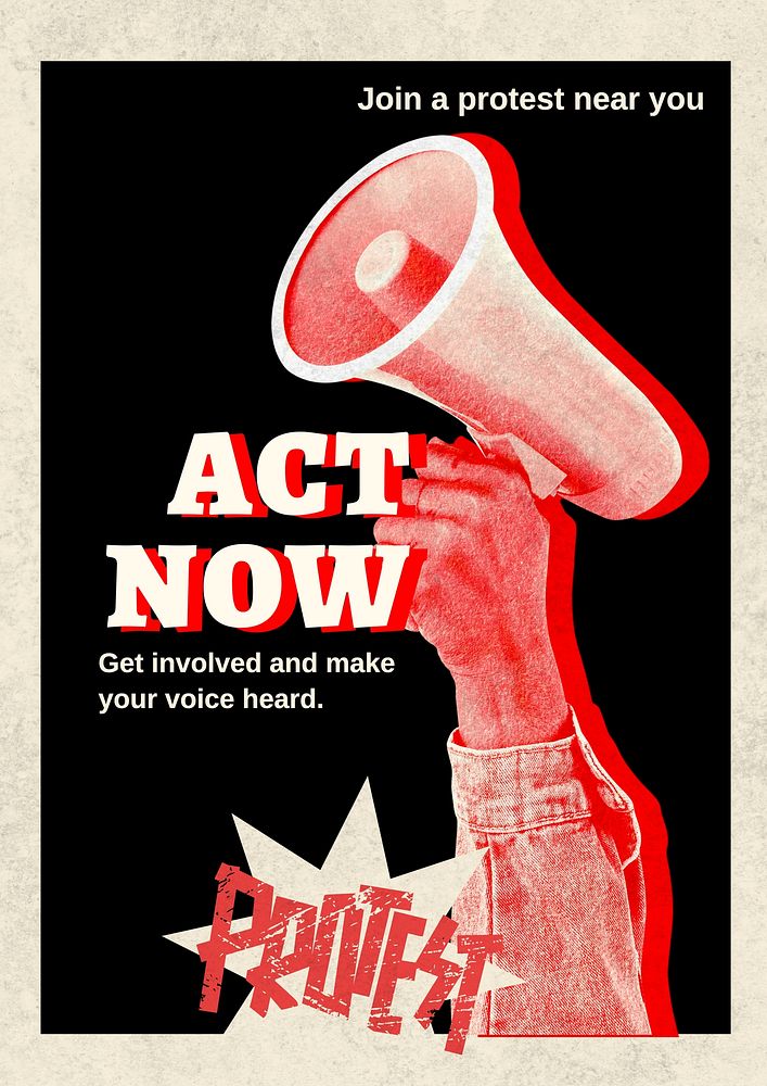 Join protest poster template
