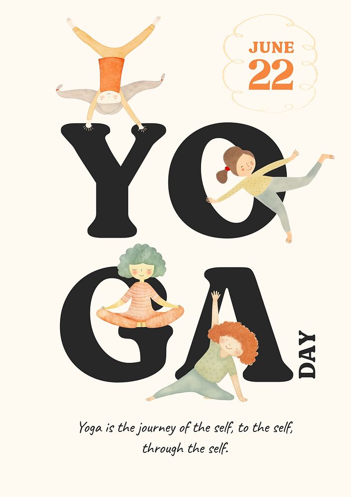 Yoga Day poster template