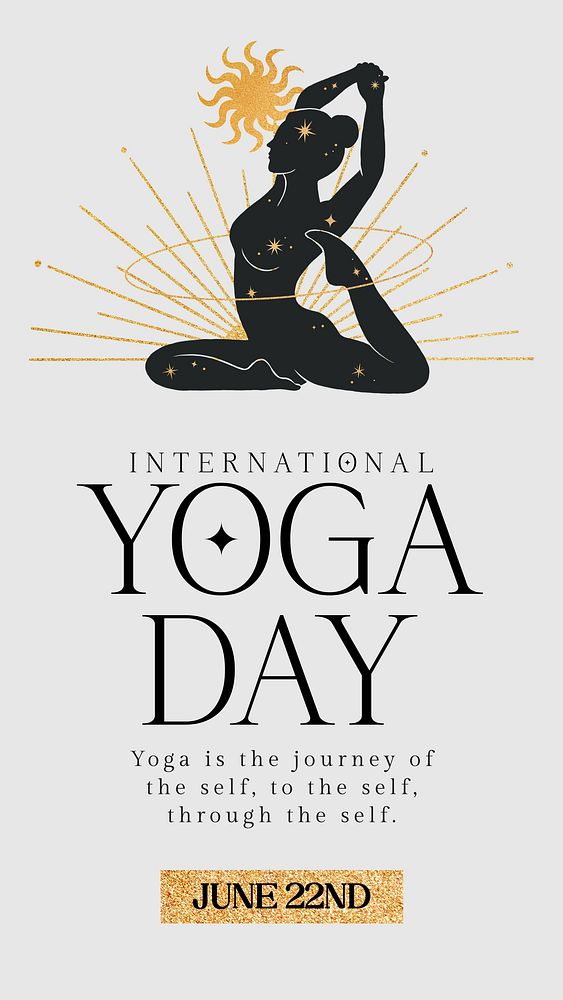 Yoga Day Facebook story template