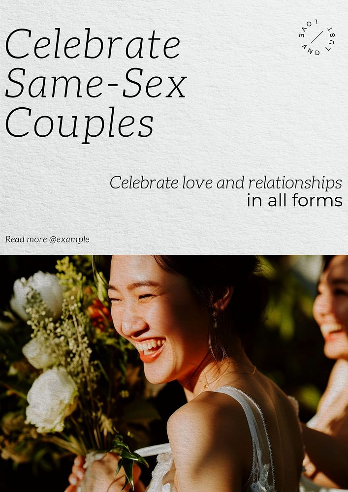 Same sex couples poster template