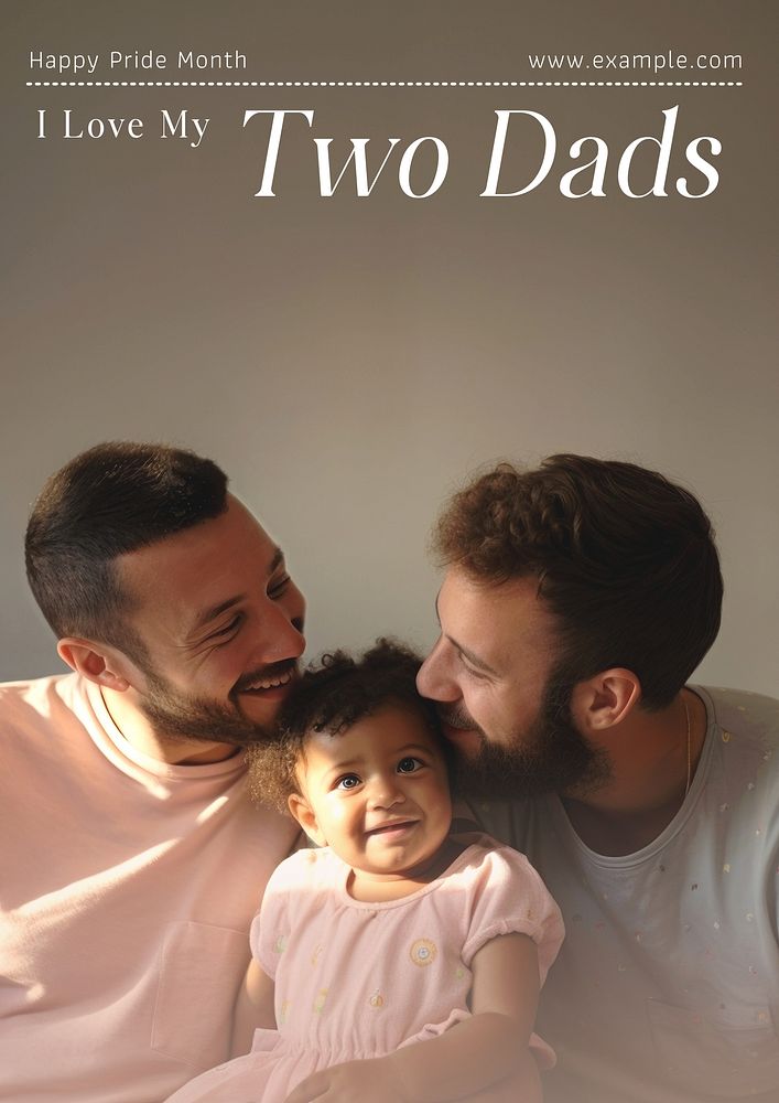 Two dads poster template