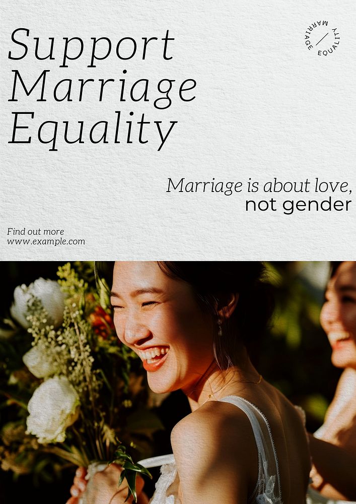 Support marriage equality poster template