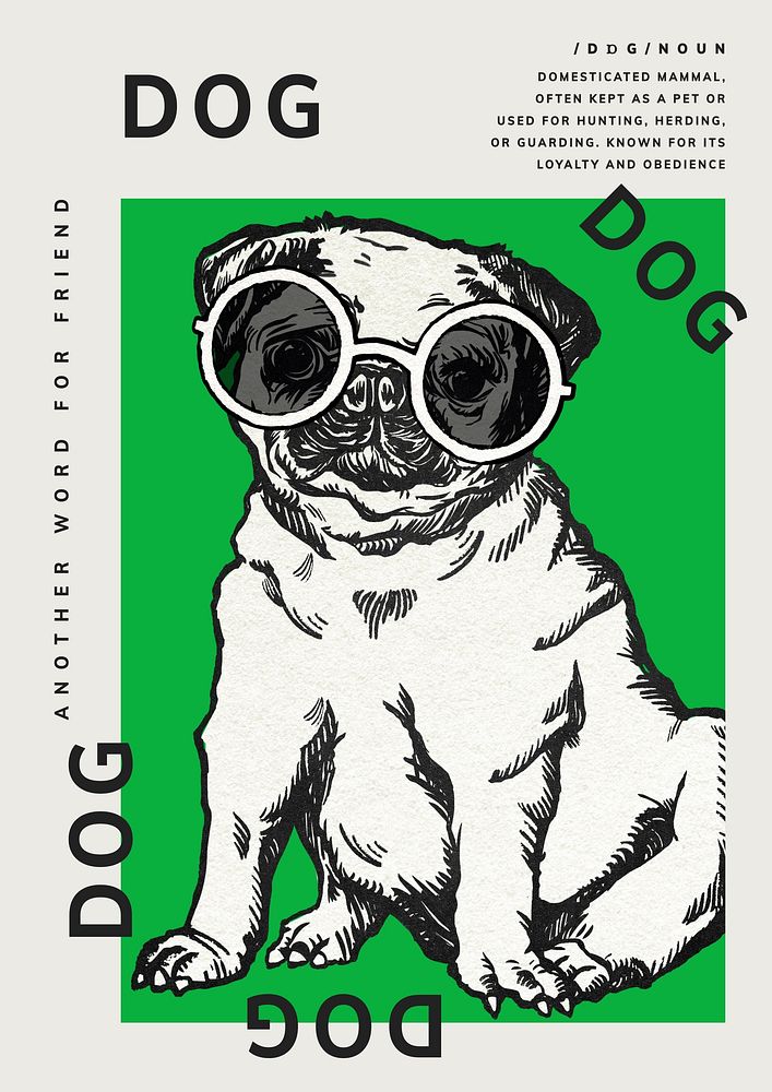 Dog poster template