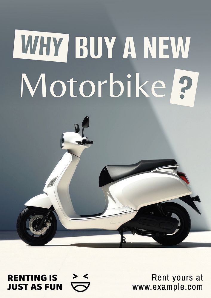 Motorbike rental poster template