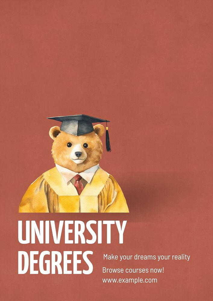 University degrees   poster template