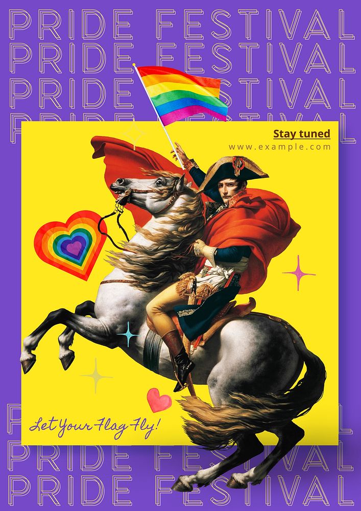Pride festival poster template