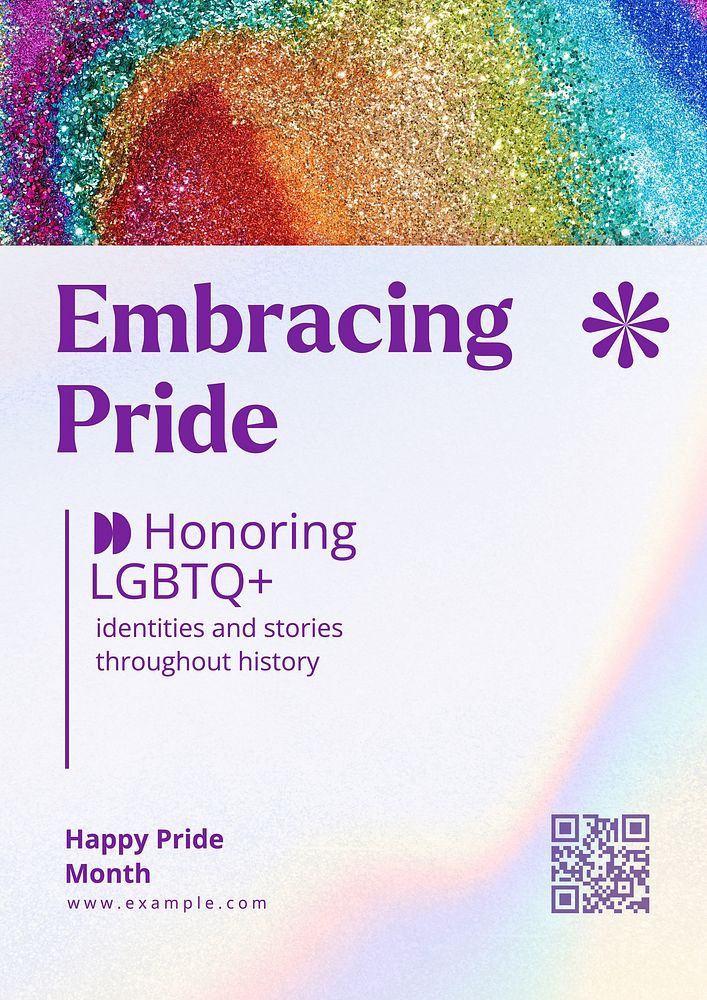 Pride month poster template