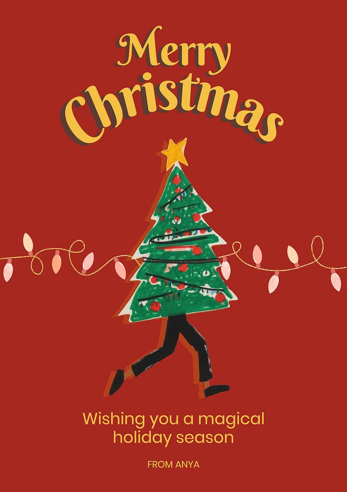 Merry christmas poster template
