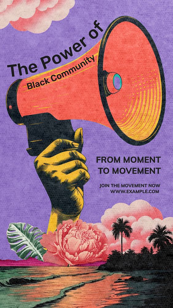 Black community movement  Instagram story temple