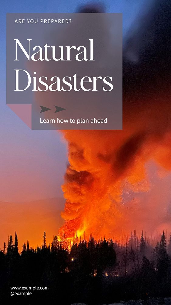 Natural disasters Facebook story template