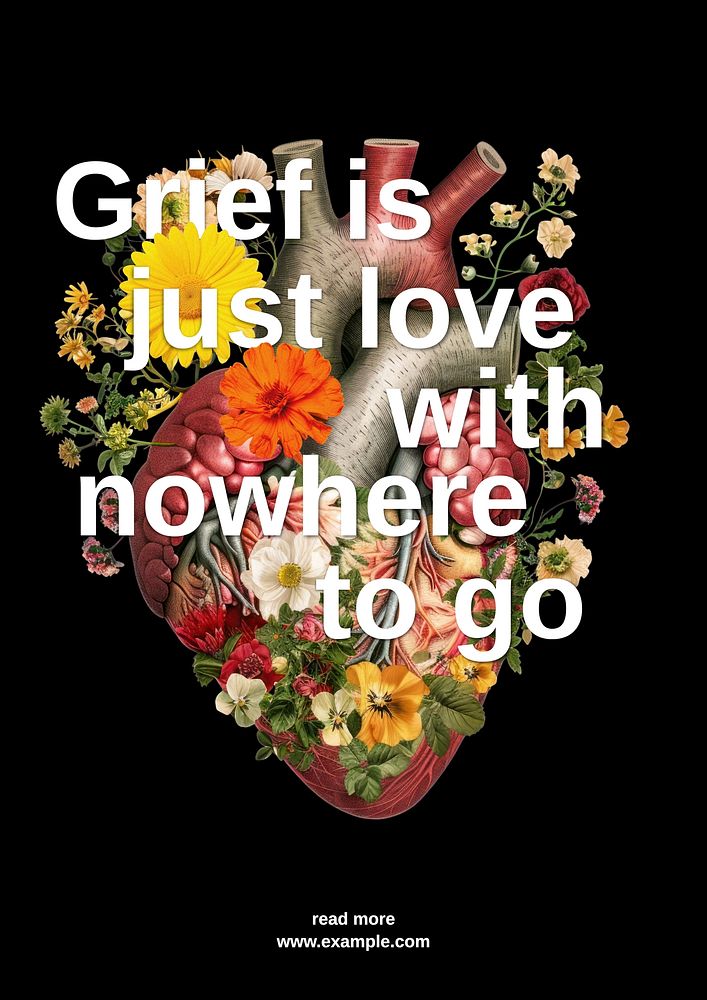 Grief quote poster template