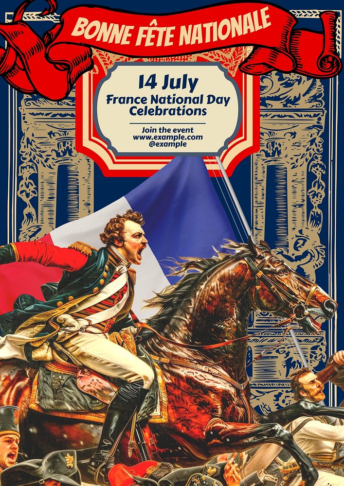 France national day poster template
