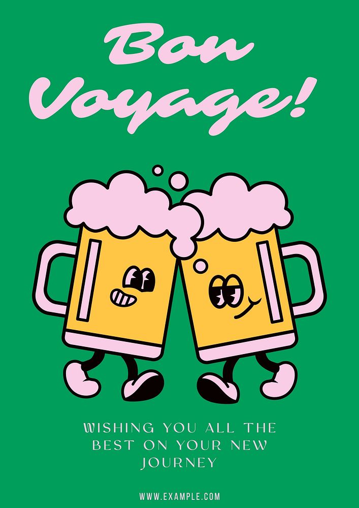 Bon voyage poster template