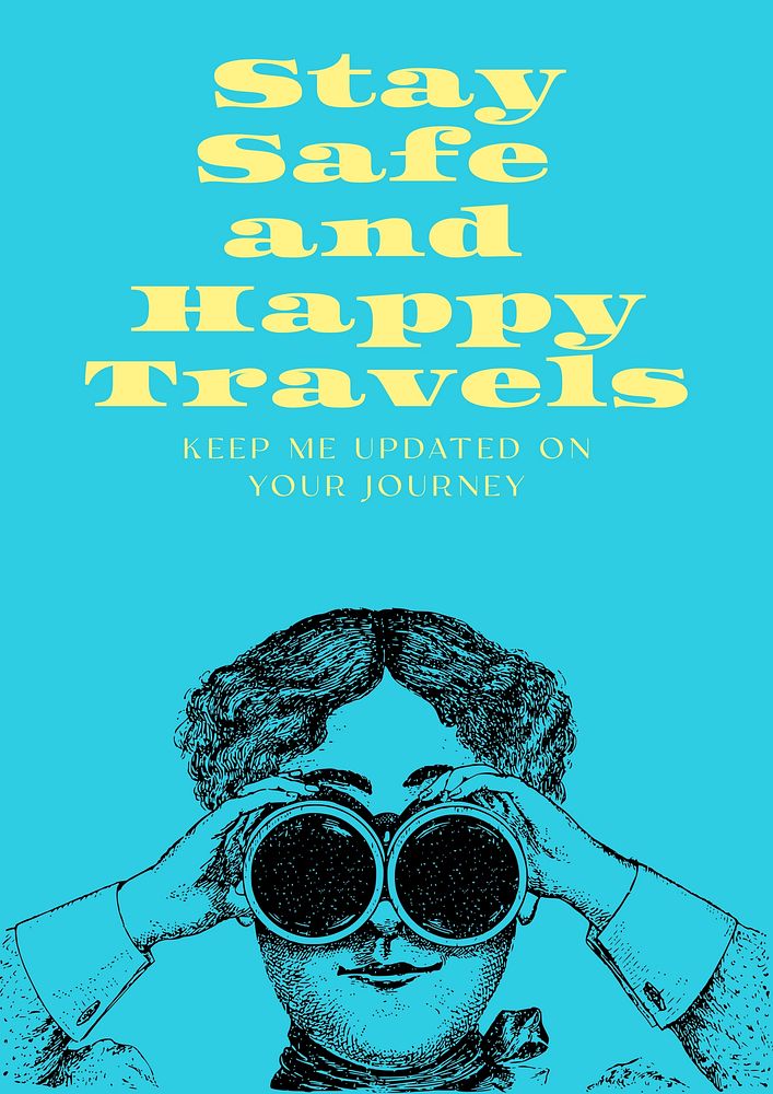 Happy travels poster template