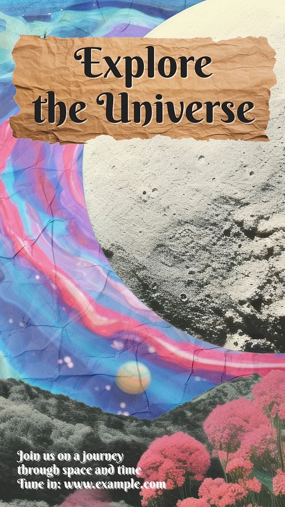 Explore the universe Facebook story template