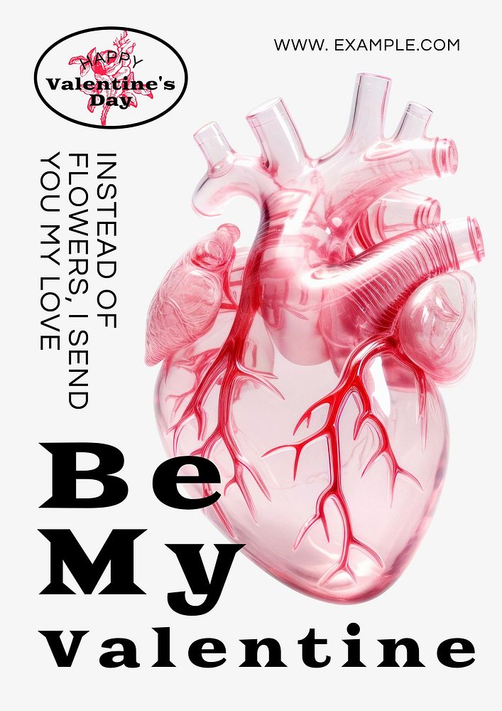 Be my Valentine poster template