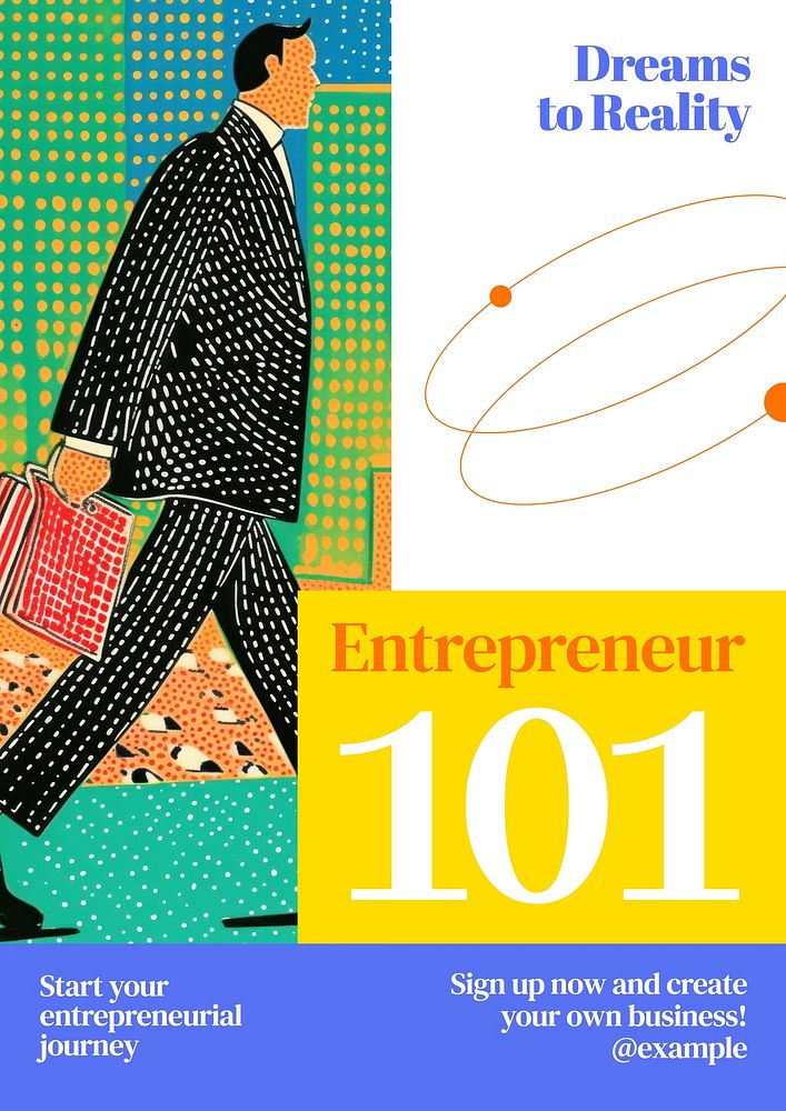 Entrepreneur 101 poster template