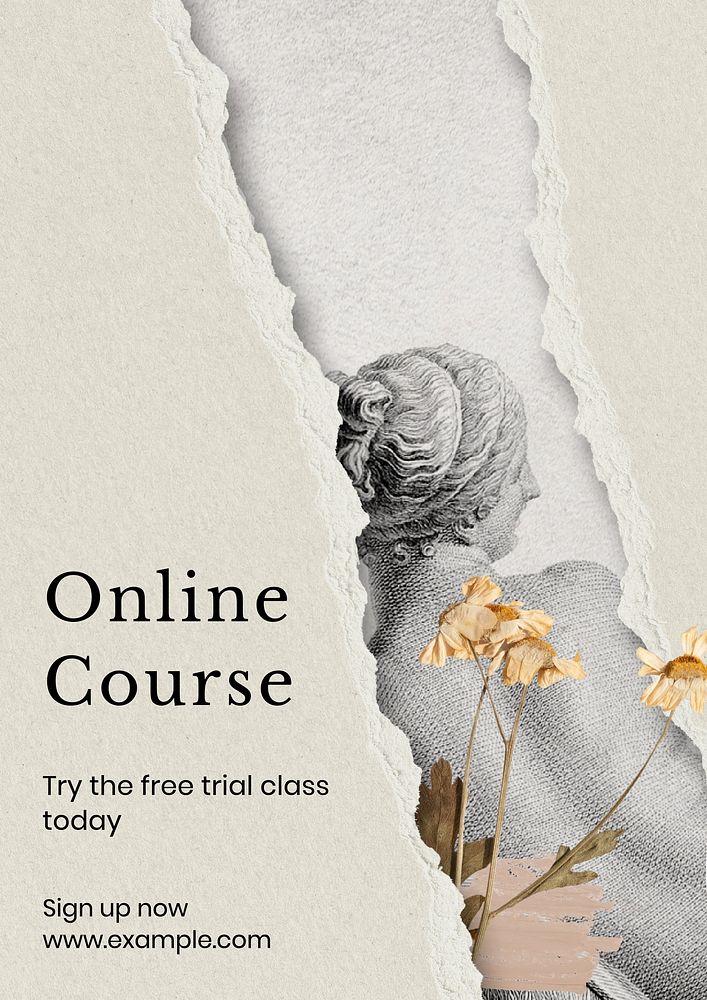 Online course  poster template