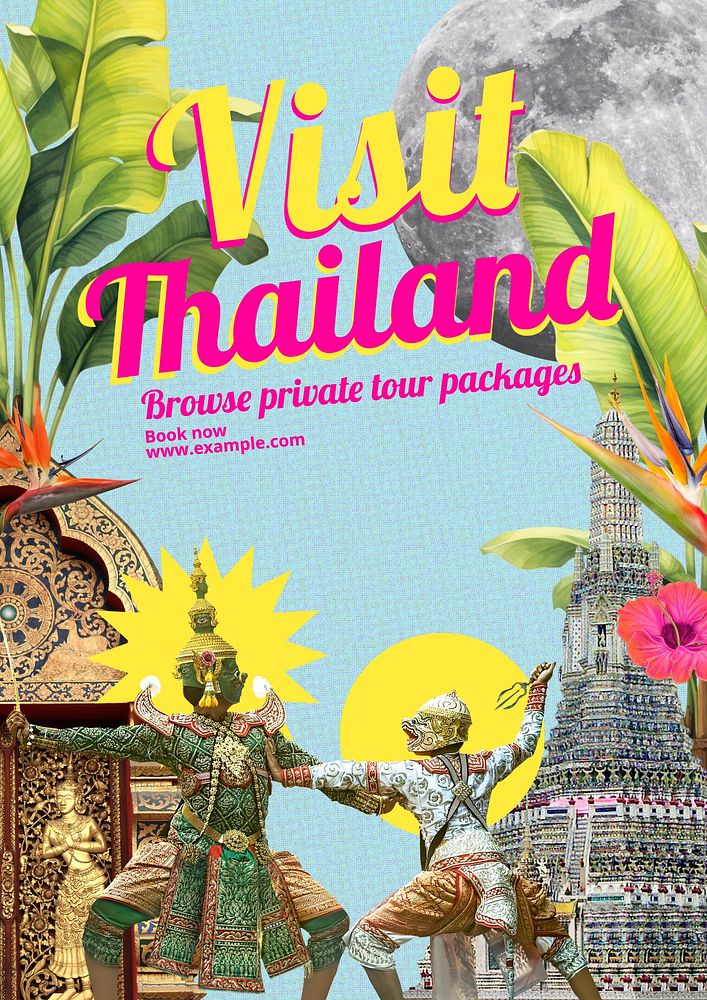 Visit Thailand  poster template