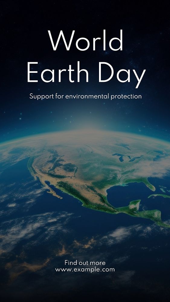 World earth day Facebook story template