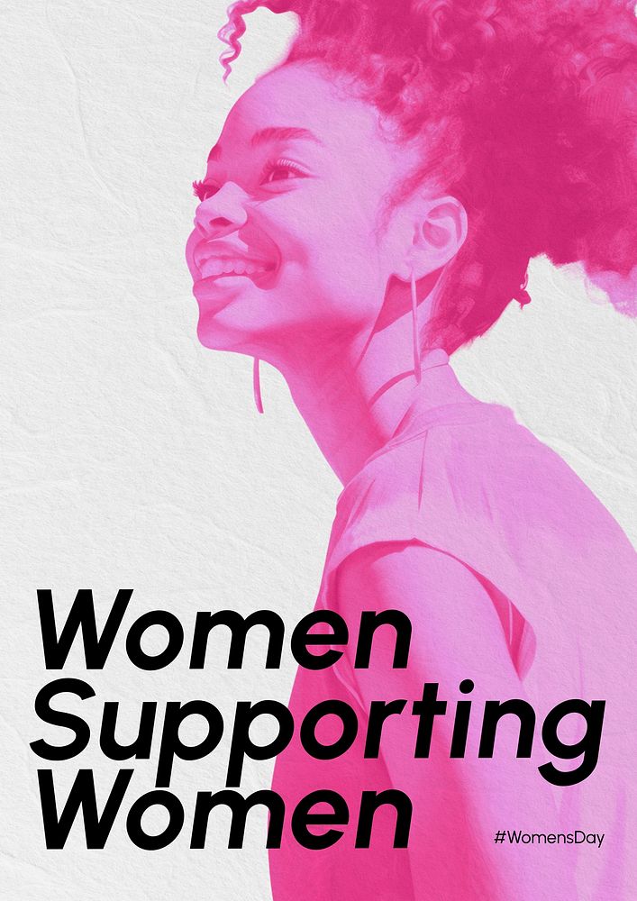 Women supporting women poster template