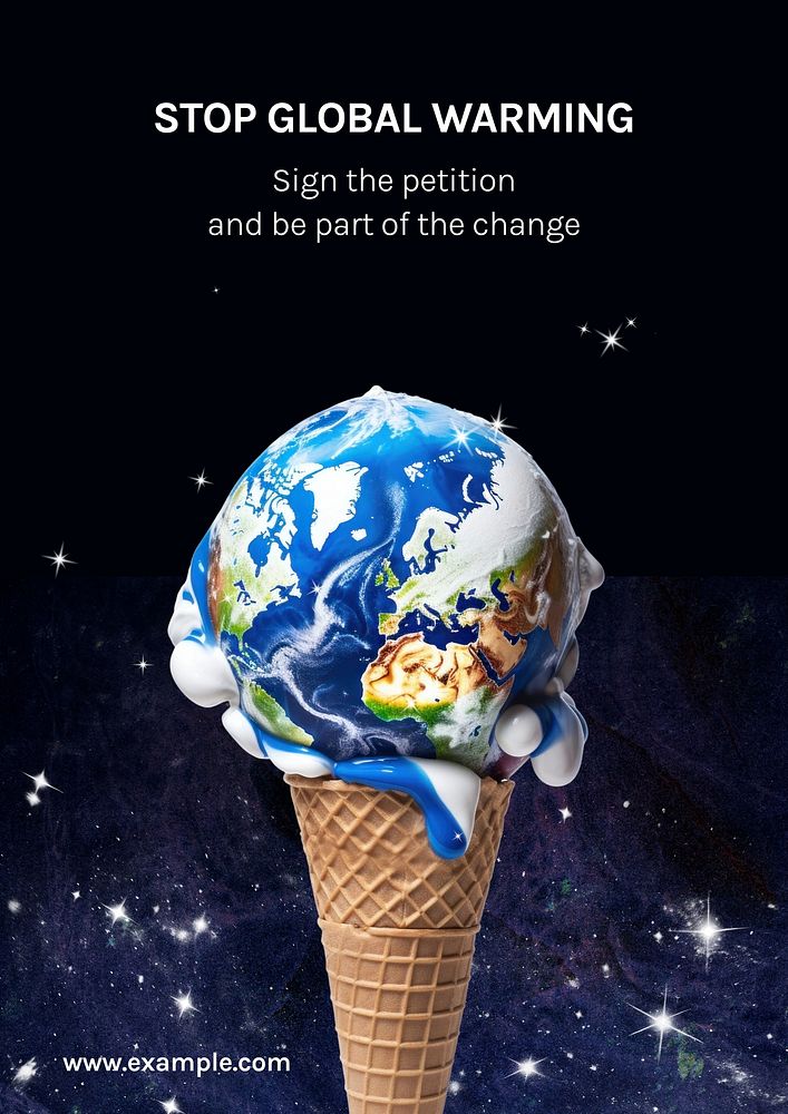 Climate change poster template