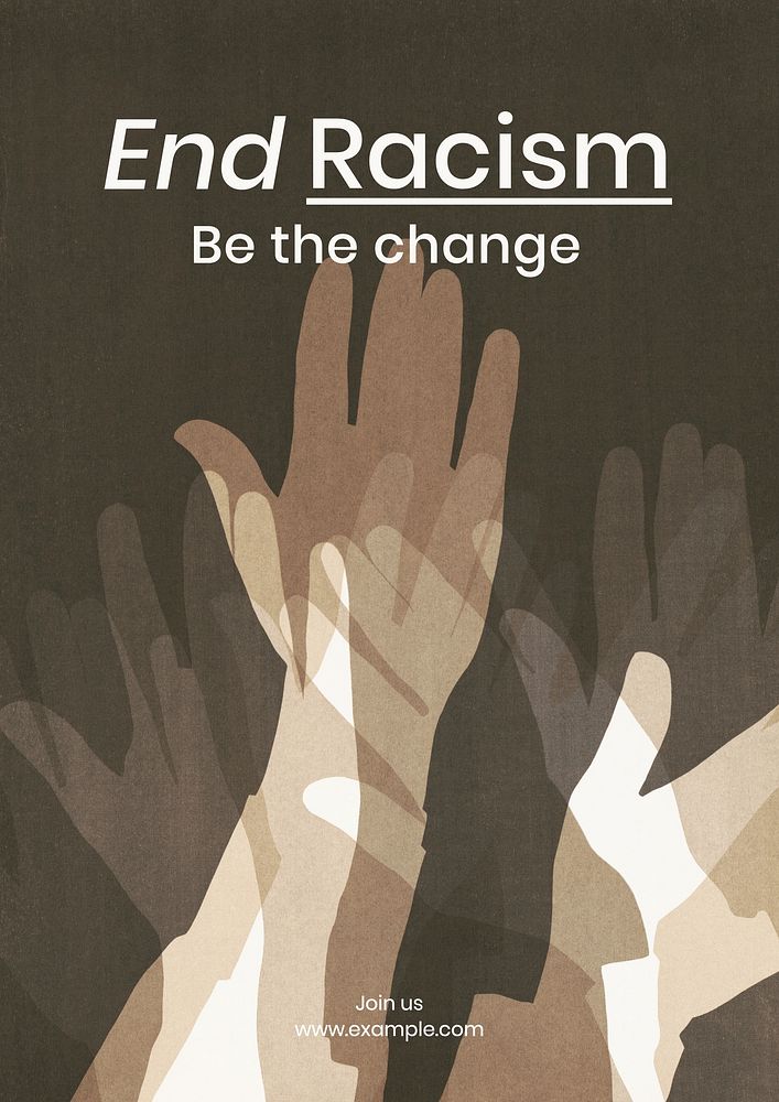 End racism poster template