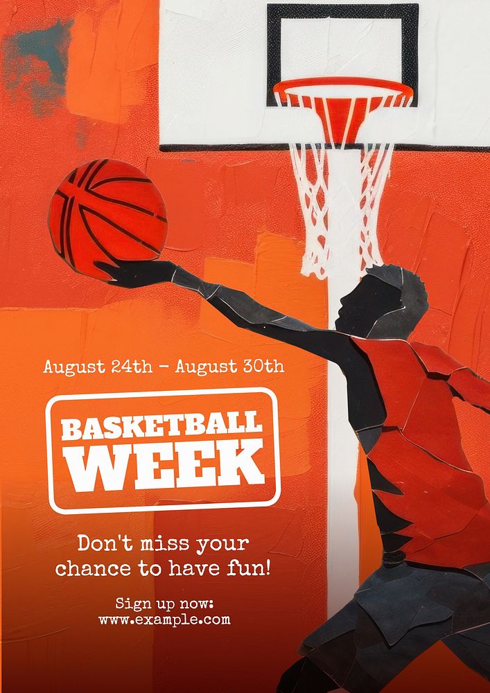 Basketball week poster template