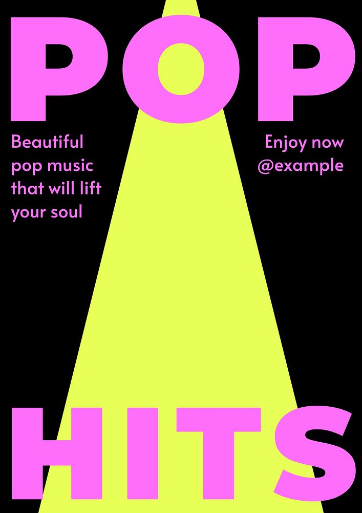 Pop music poster template