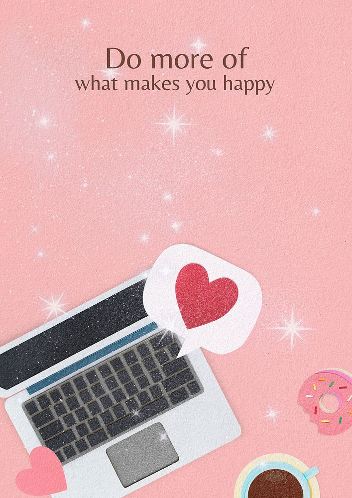 Happy quote poster template