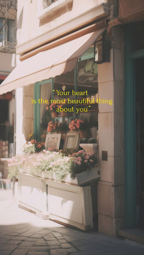 Your heart is beautiful quote  Instagram story temple