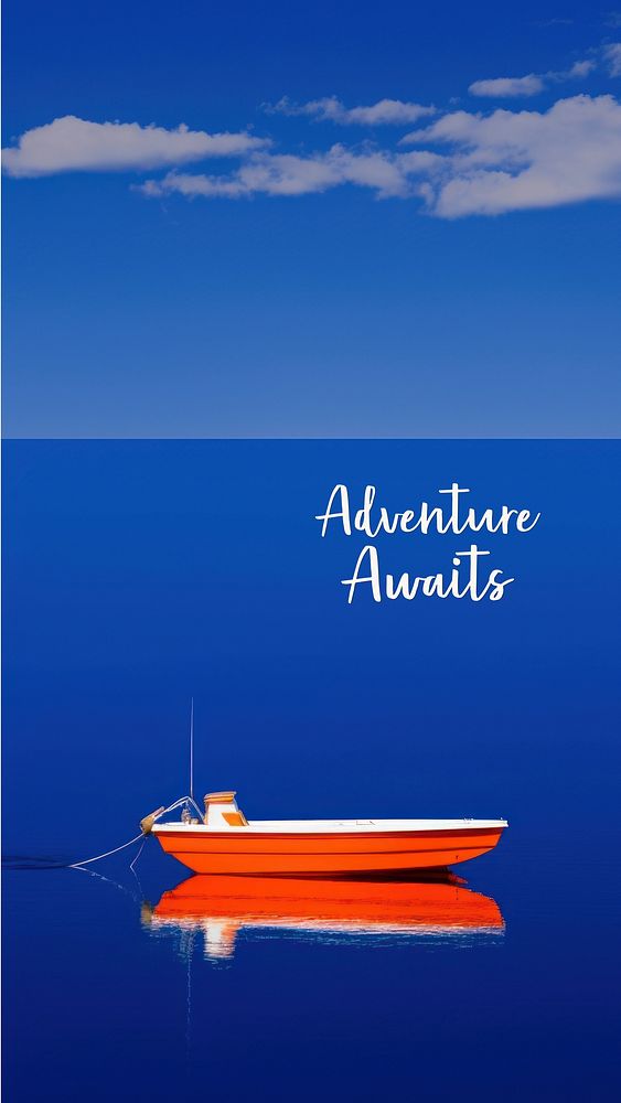 Adventure awaits quote  mobile phone wallpaper template
