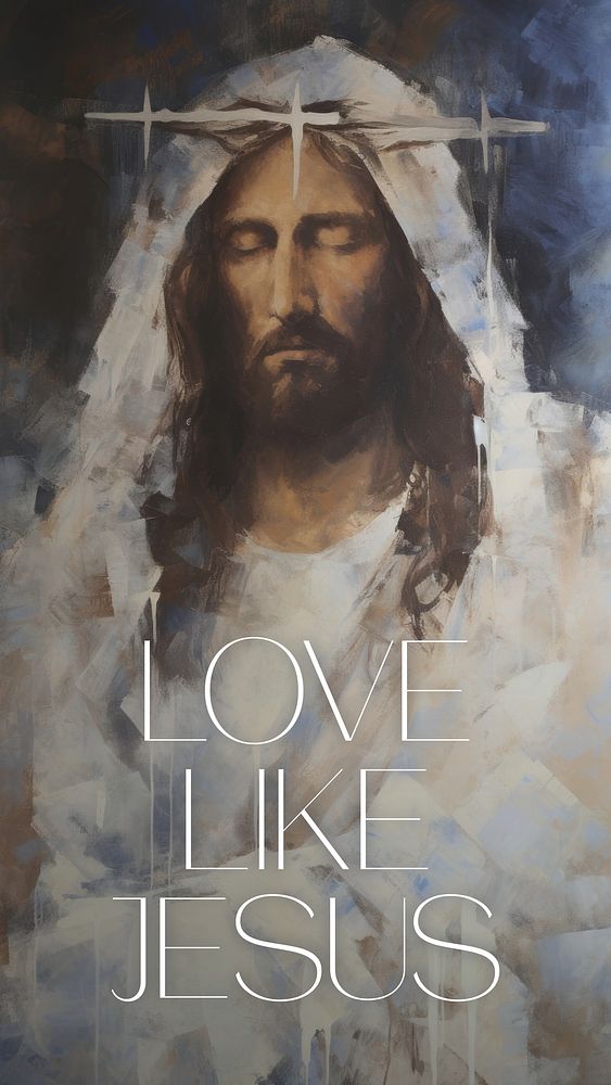 Love like Jesus quote  mobile wallpaper template