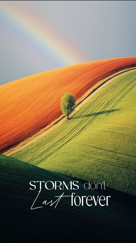 Storms don't last forever quote Instagram story template