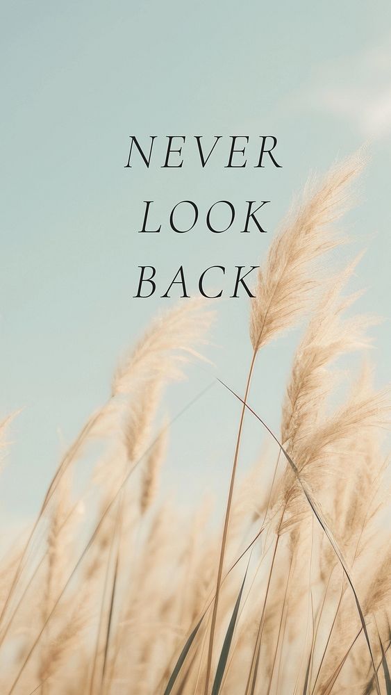Never look back quote Instagram story template