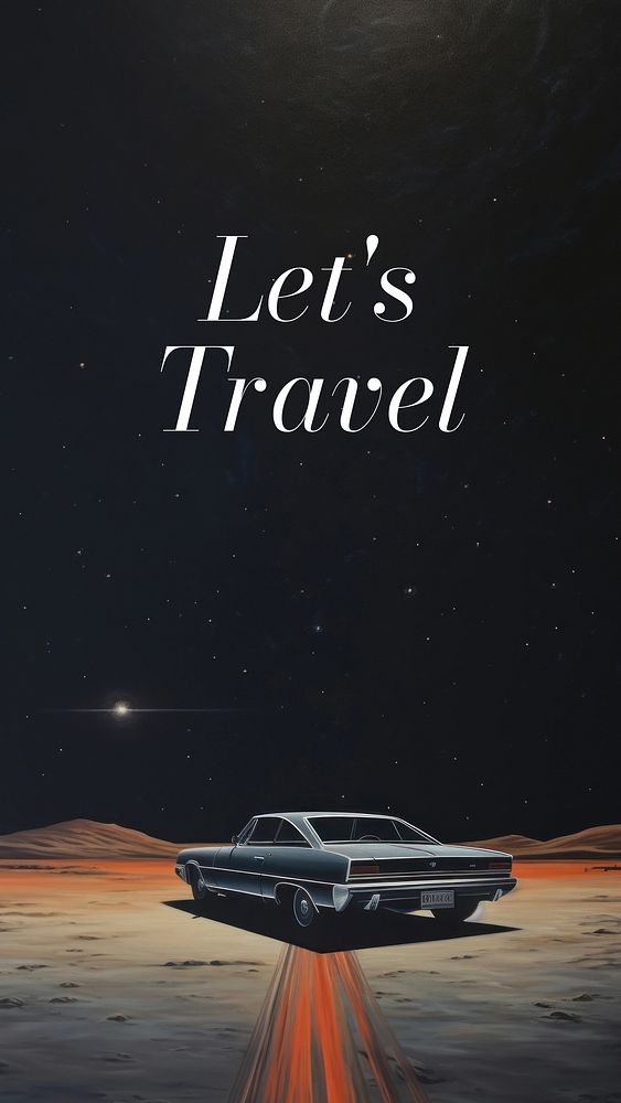 Let's Travel quote Instagram story template